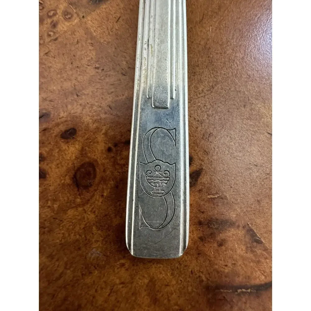 Rare Mid-Century Reed&Barton Stamped Silver Plate Sheraton Hotel Demitasse Spoon